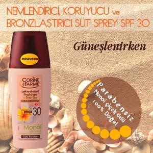 Nemlendirici,Koruyucu ve Bronzlaştırıcı Süt Sprey SPF30